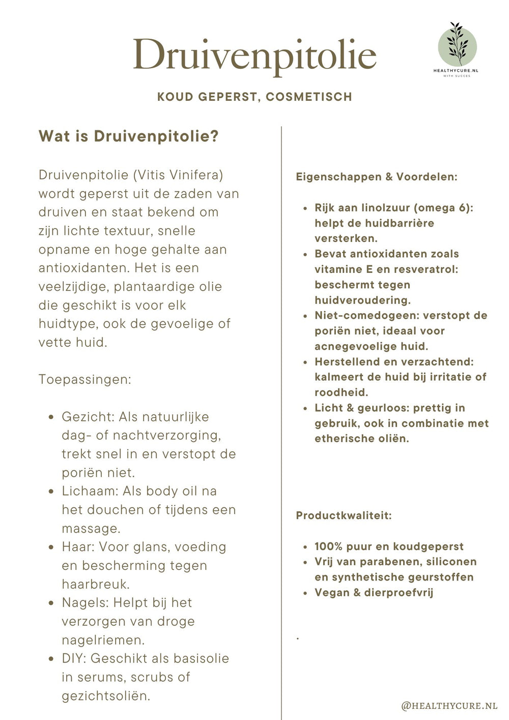 Druivenpitolie 30ml – Nieuw! Binnenkort beschikbaar