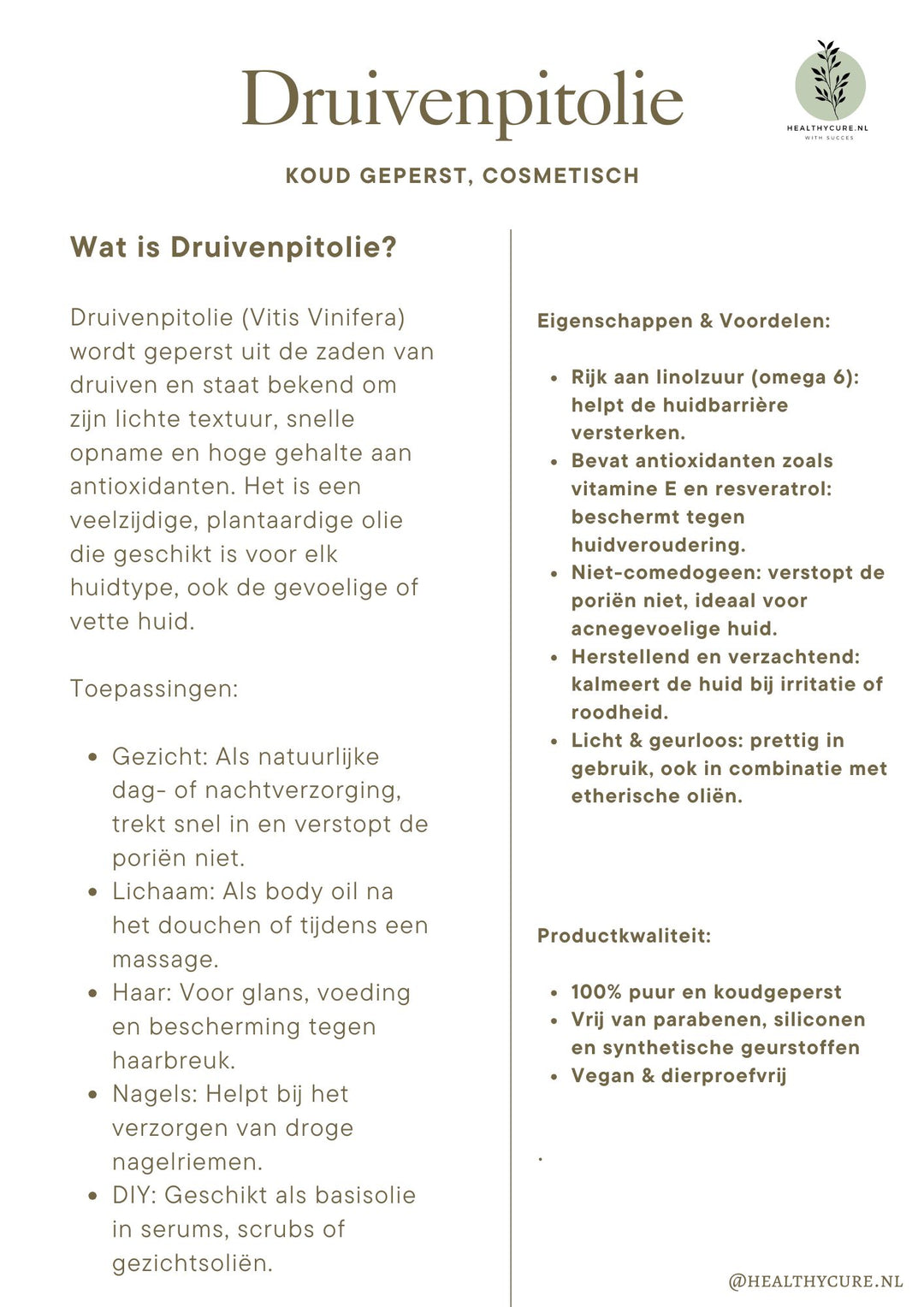 Druivenpitolie 30ml – Nieuw! Binnenkort beschikbaar