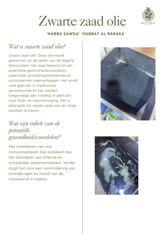 Bedankjes zwarte zaadolie 3ml €2,- per stuk. (25 stuks)
