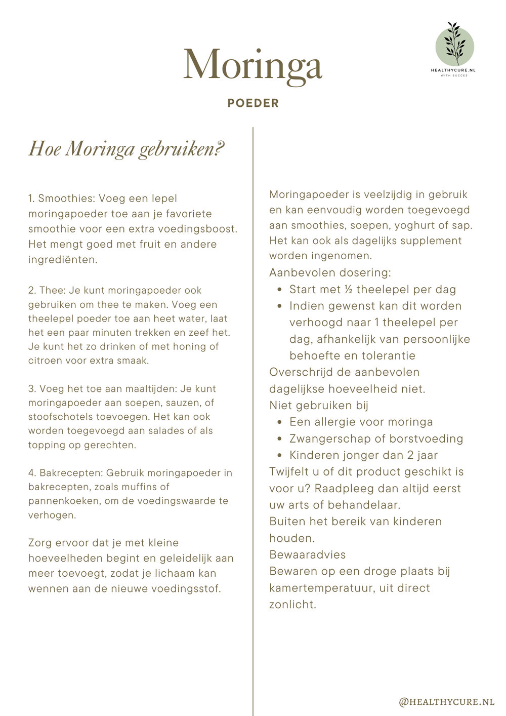Moringa poeder 30gram