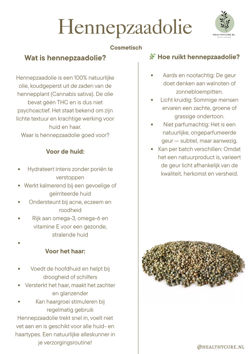 Hennepzaadolie 50ml