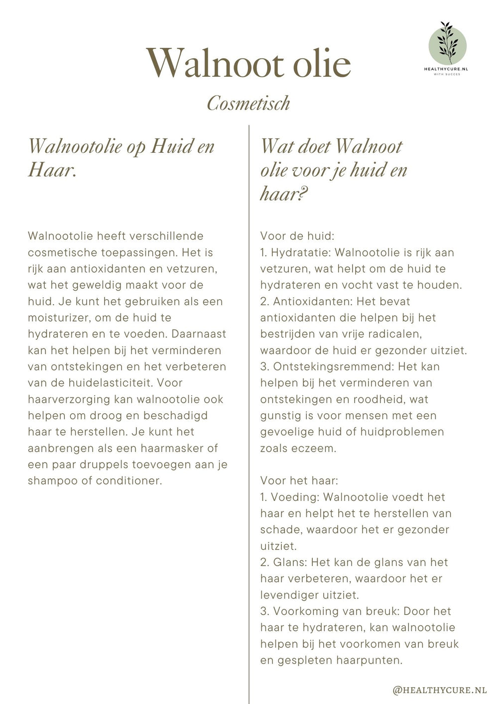 Walnootolie Cosmetisch 50ml