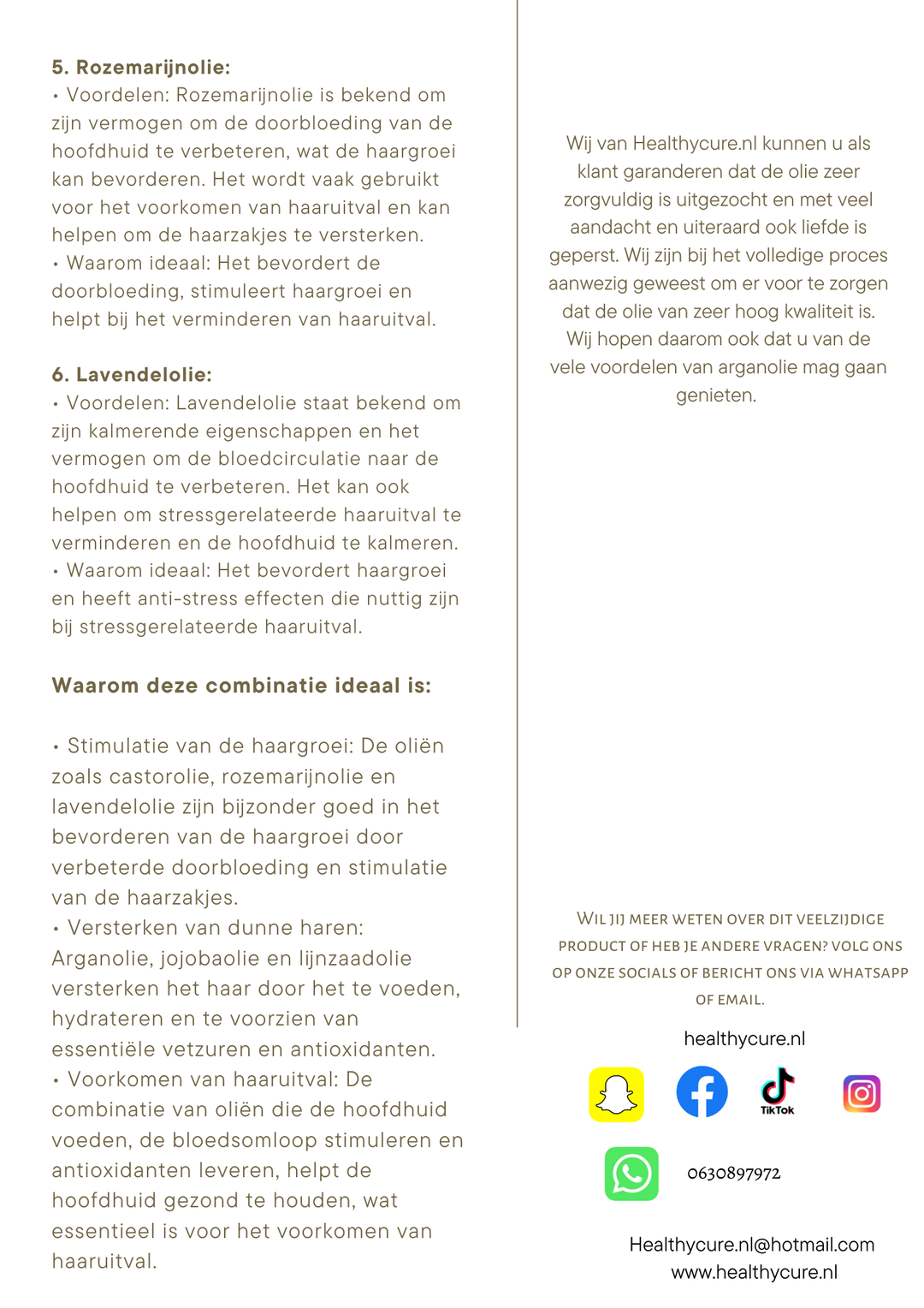 HairCure 50ml Nieuw!