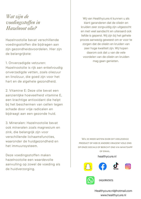 Hazelnootolie 50ml