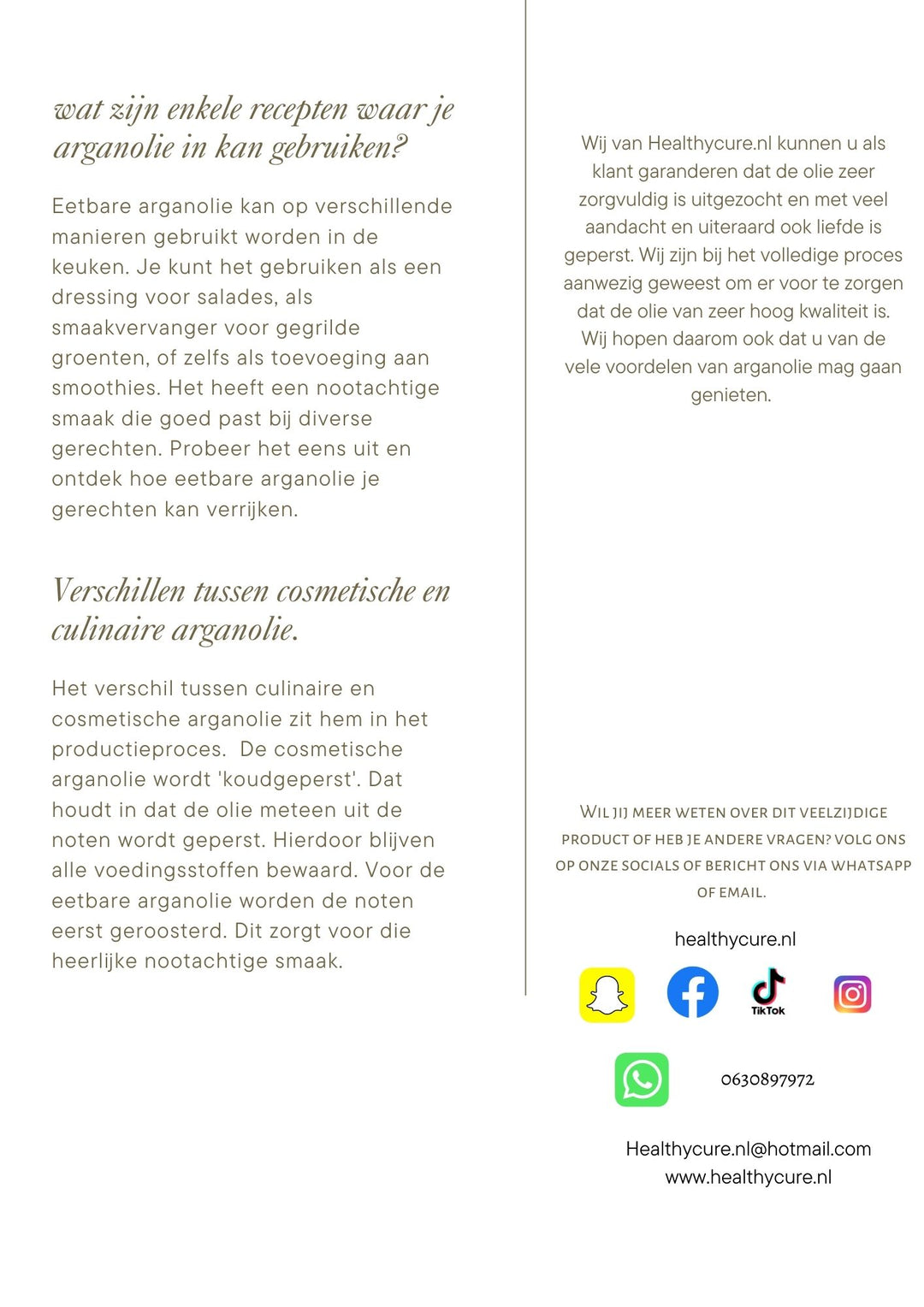 Huile d'Argan Culinaire 150ml