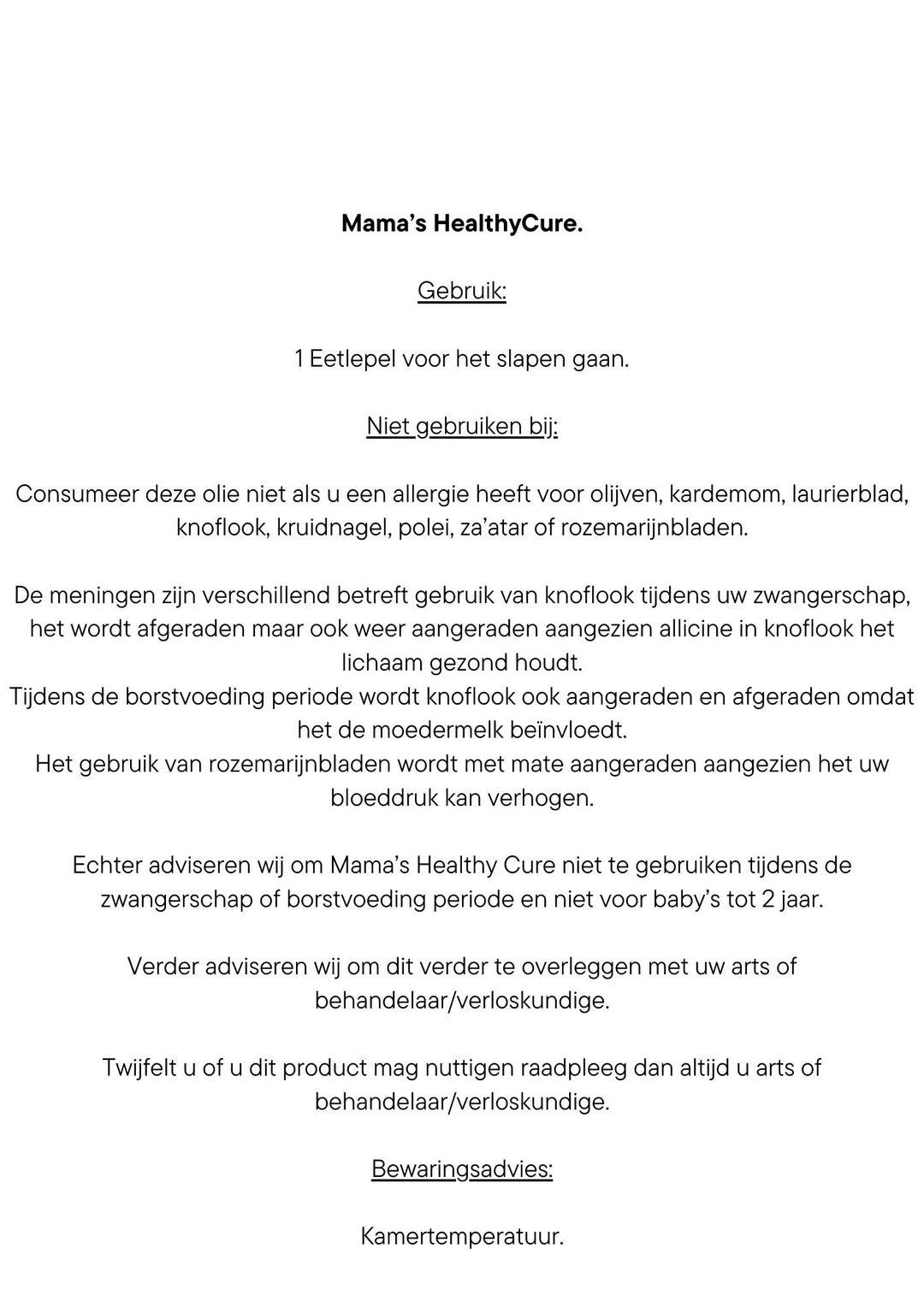 Cure Saine de Maman 150ml