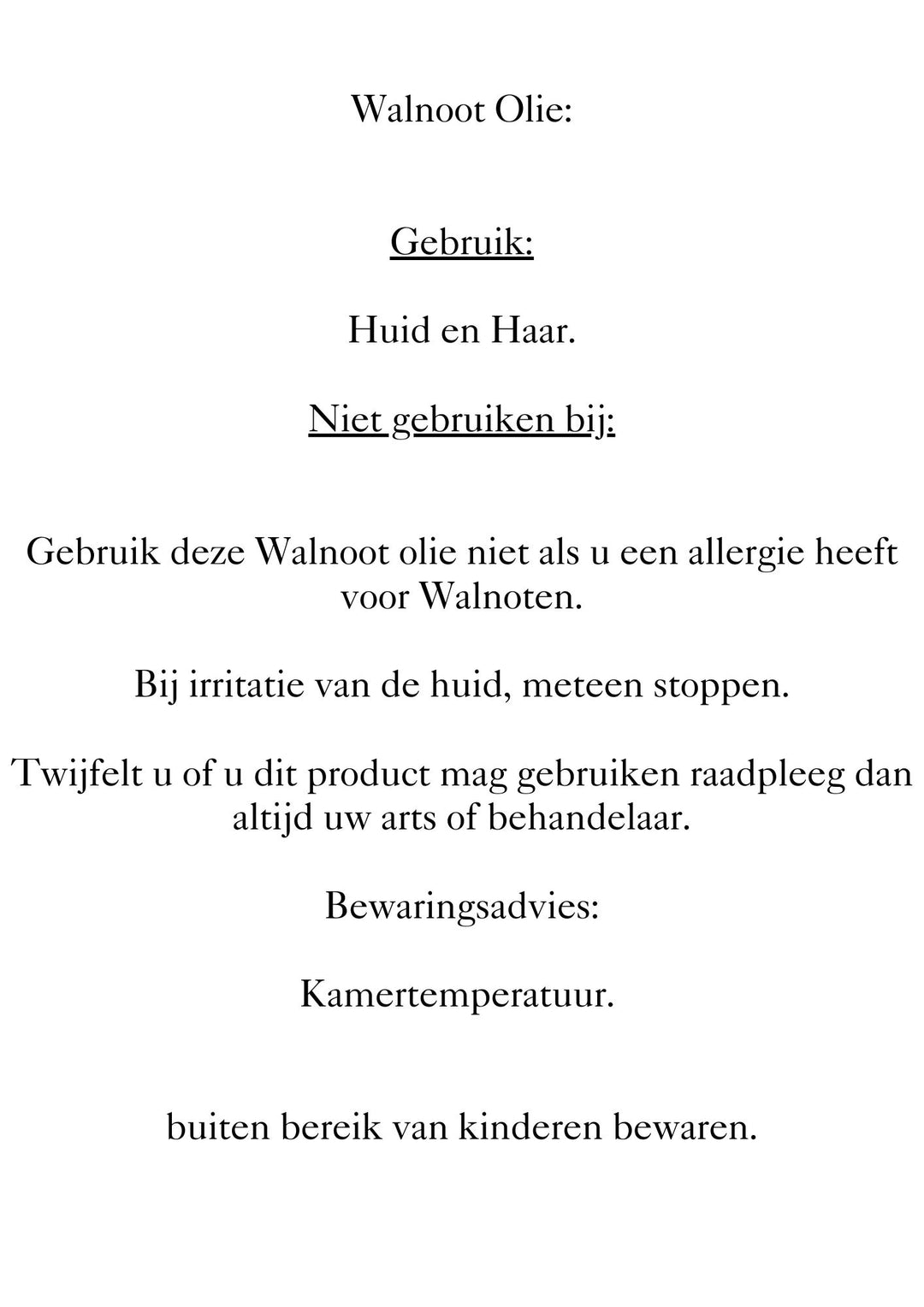 Walnootolie Cosmetisch 50ml