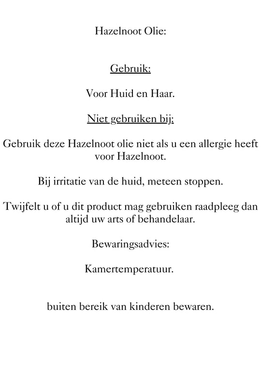 Hazelnootolie 50ml