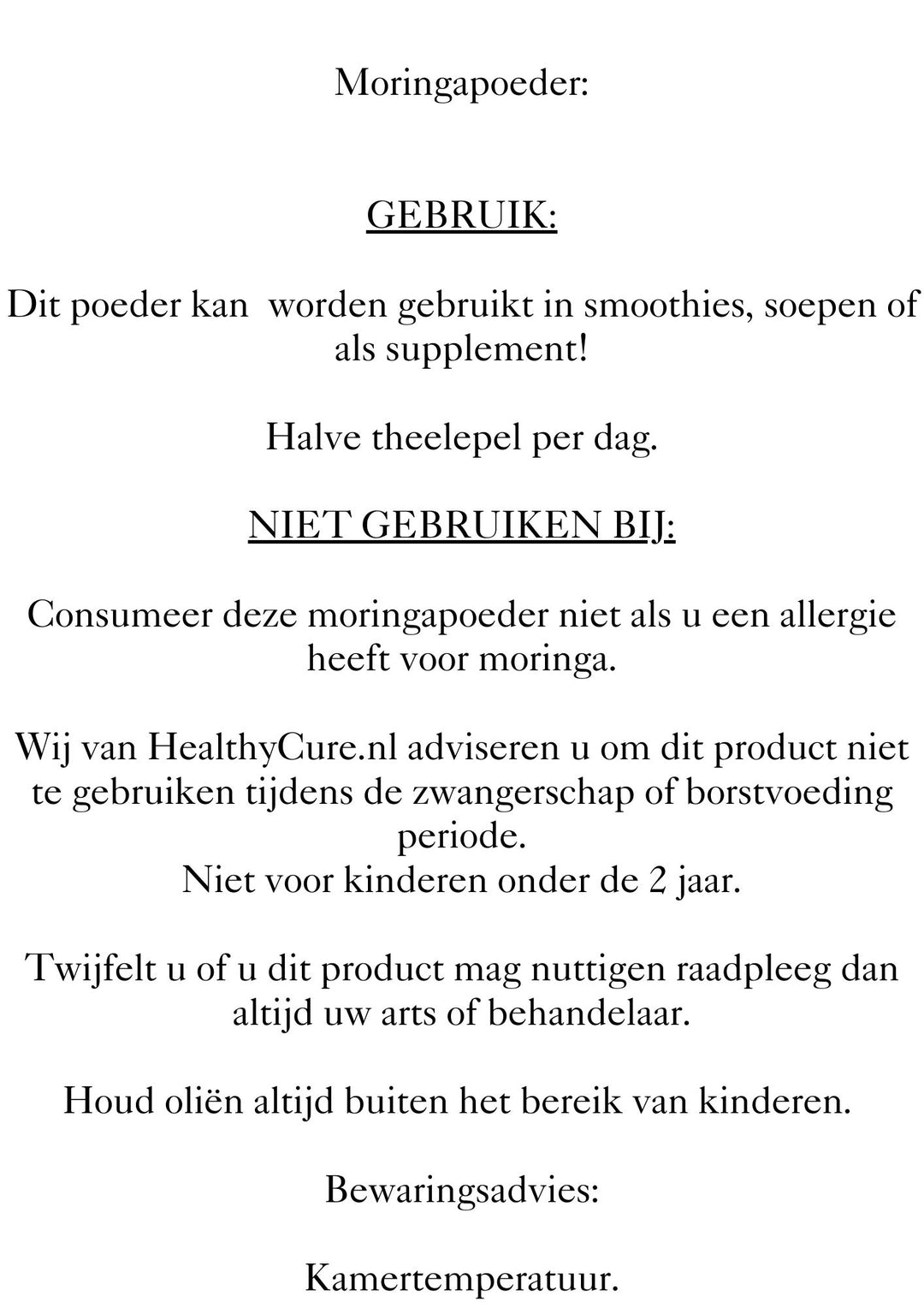 Moringa poeder 30gram