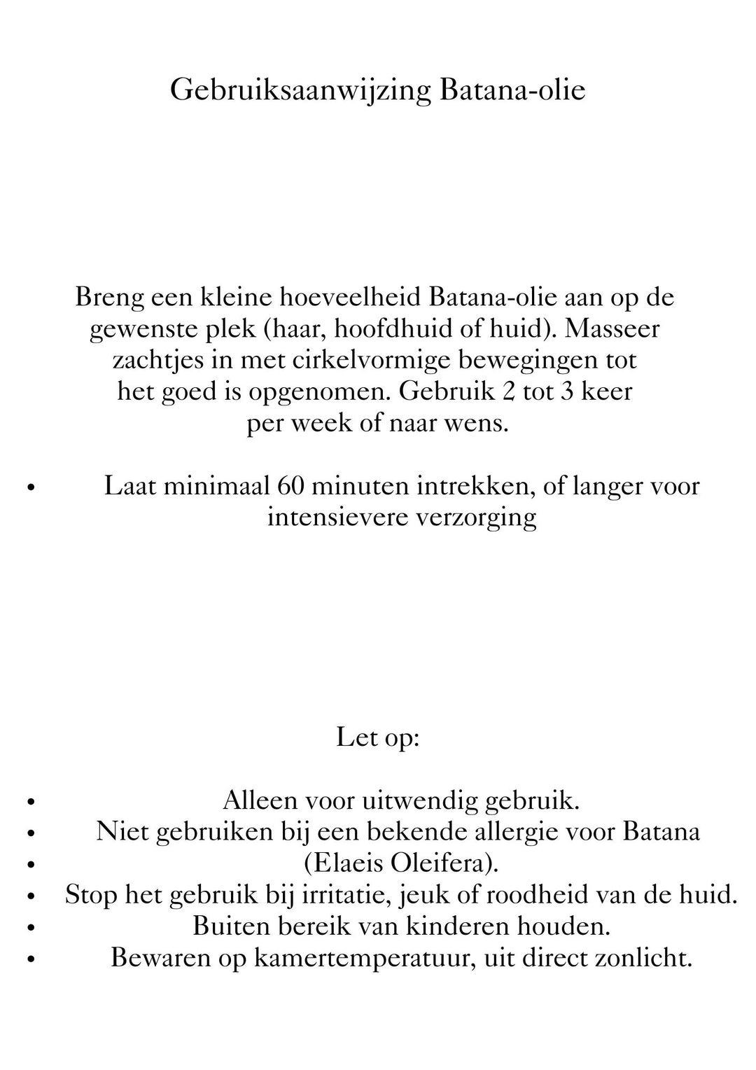 Batana Olie 100ml – Nieuw! Uitverkocht!!