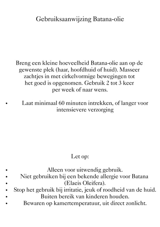Batana Olie 100ml – Nieuw! Uitverkocht!!